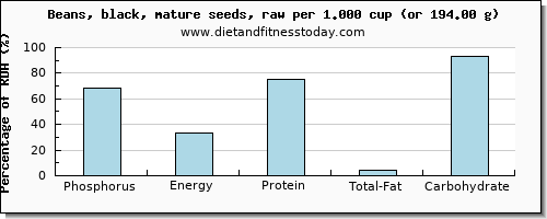 phosphorus and nutritional content in black beans